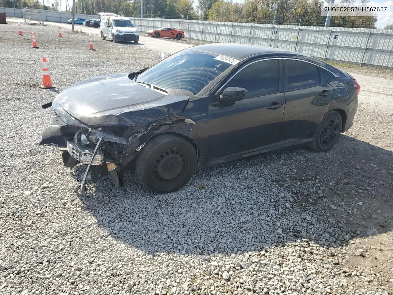 2HGFC2F52HH567657 2017 Honda Civic Lx