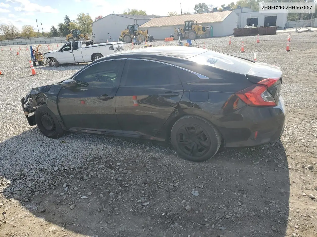 2HGFC2F52HH567657 2017 Honda Civic Lx