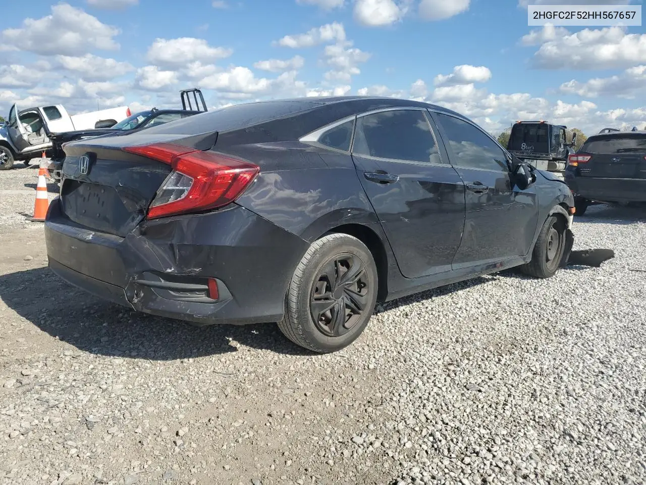 2HGFC2F52HH567657 2017 Honda Civic Lx