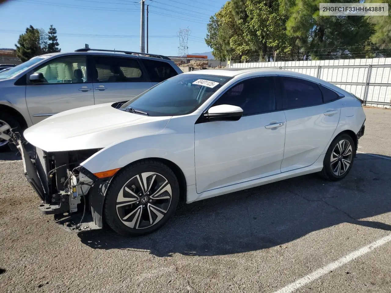 2HGFC1F33HH643881 2017 Honda Civic Ex