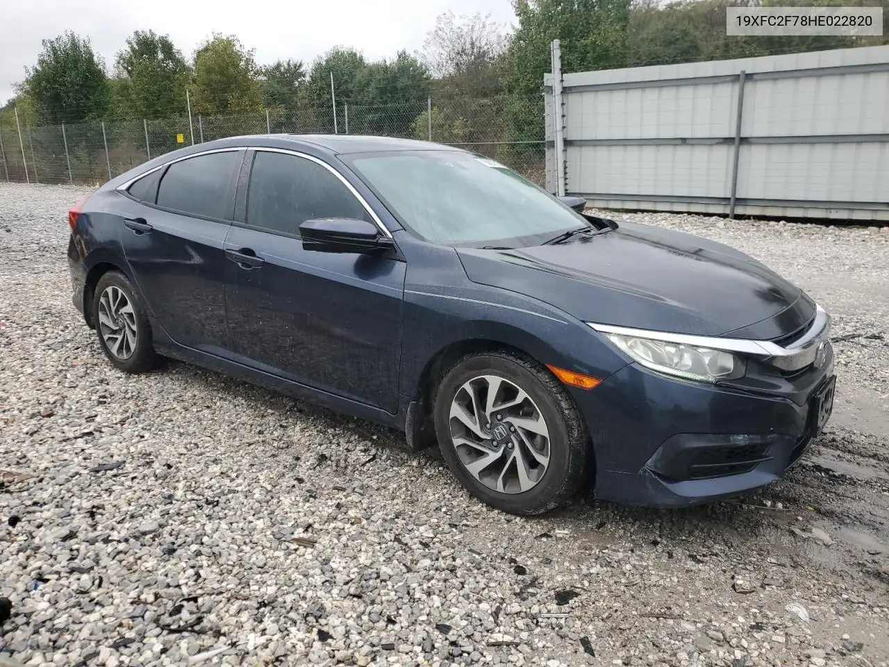 19XFC2F78HE022820 2017 Honda Civic Ex