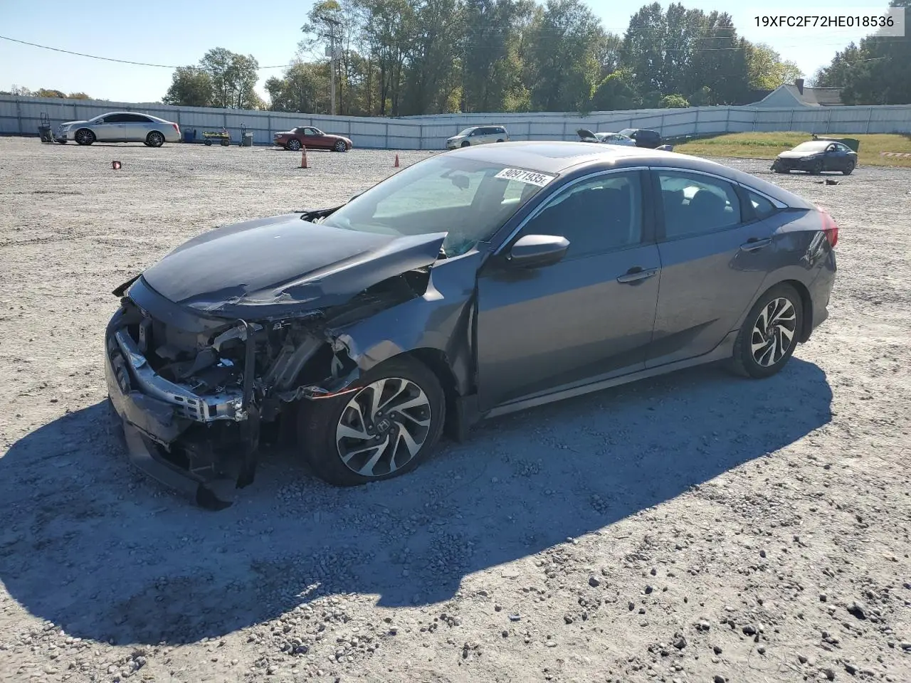 19XFC2F72HE018536 2017 Honda Civic Ex