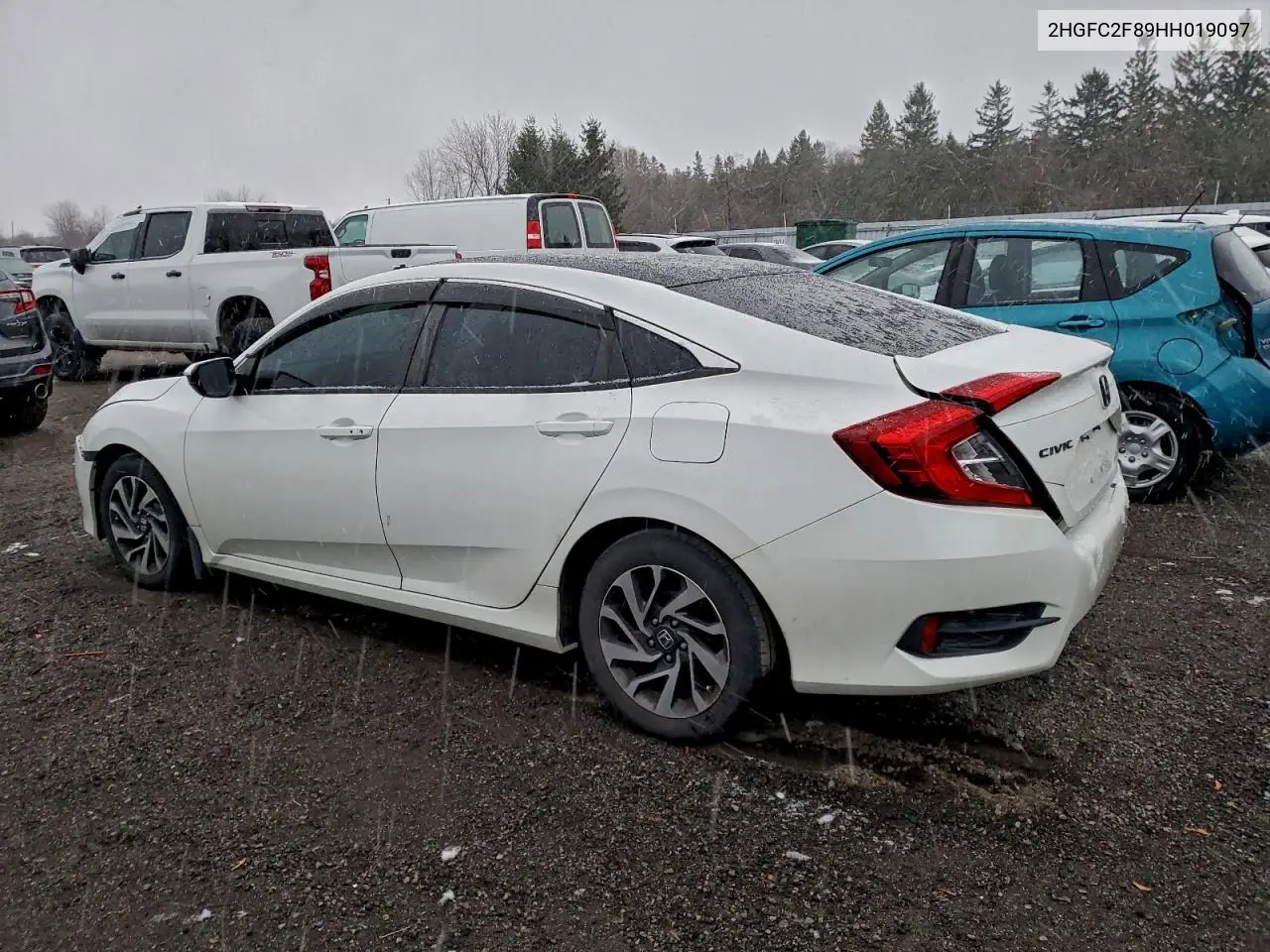 2HGFC2F89HH019097 2017 Honda Civic Ex
