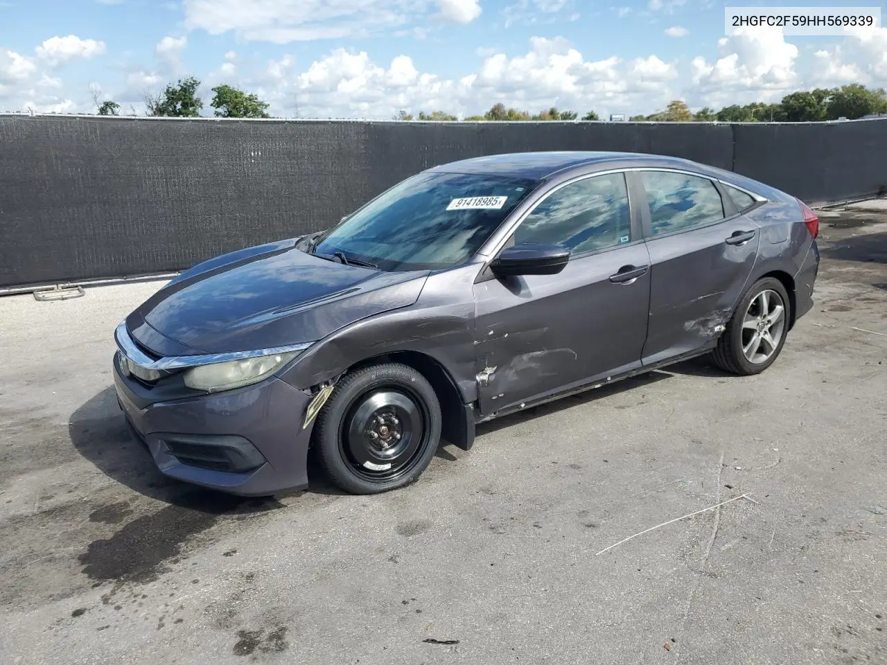 2HGFC2F59HH569339 2017 Honda Civic Lx