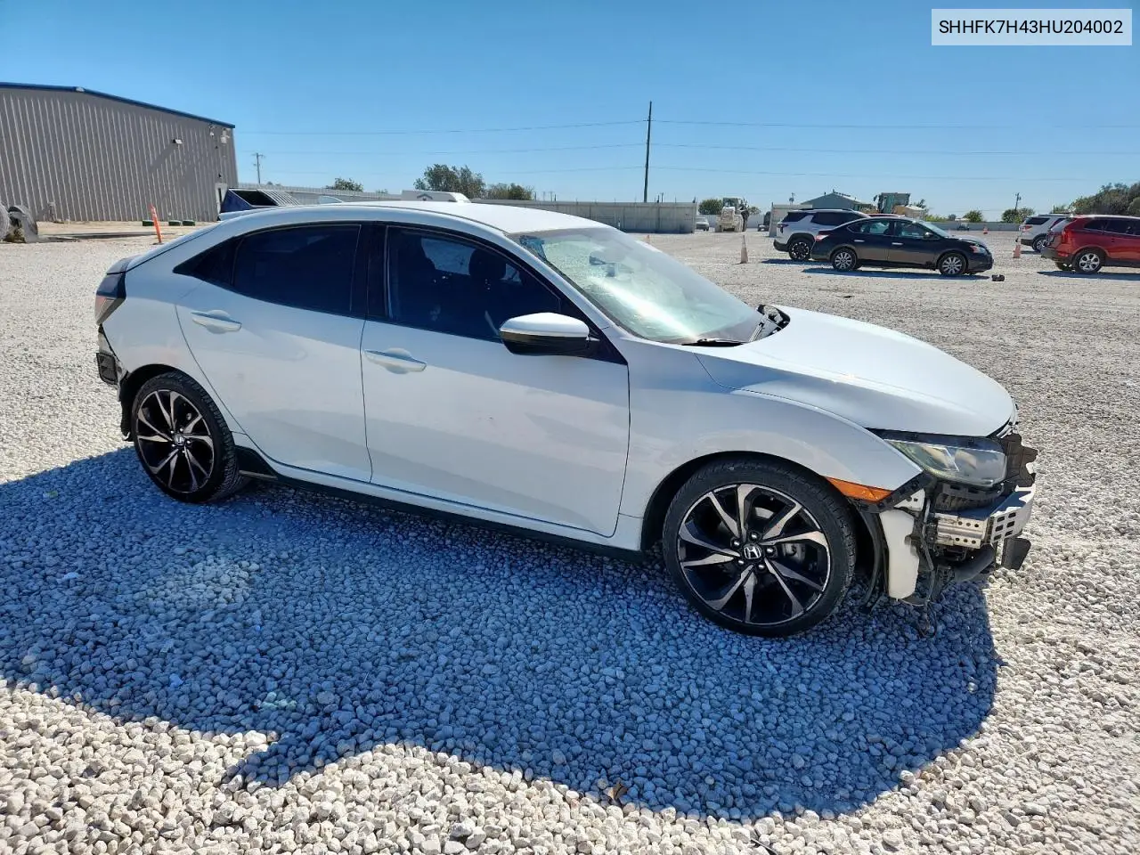 SHHFK7H43HU204002 2017 Honda Civic Sport