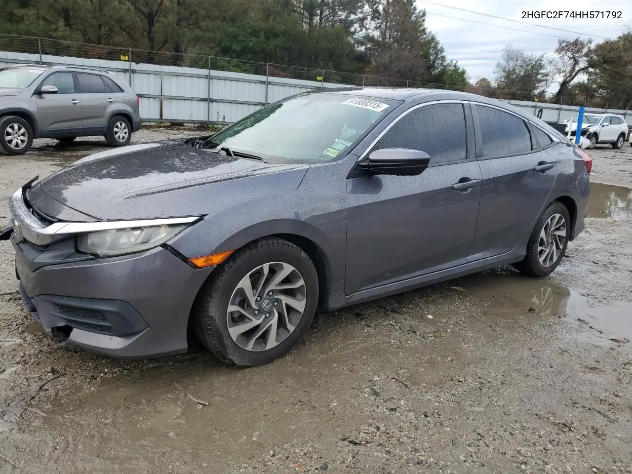 2HGFC2F74HH571792 2017 Honda Civic Ex