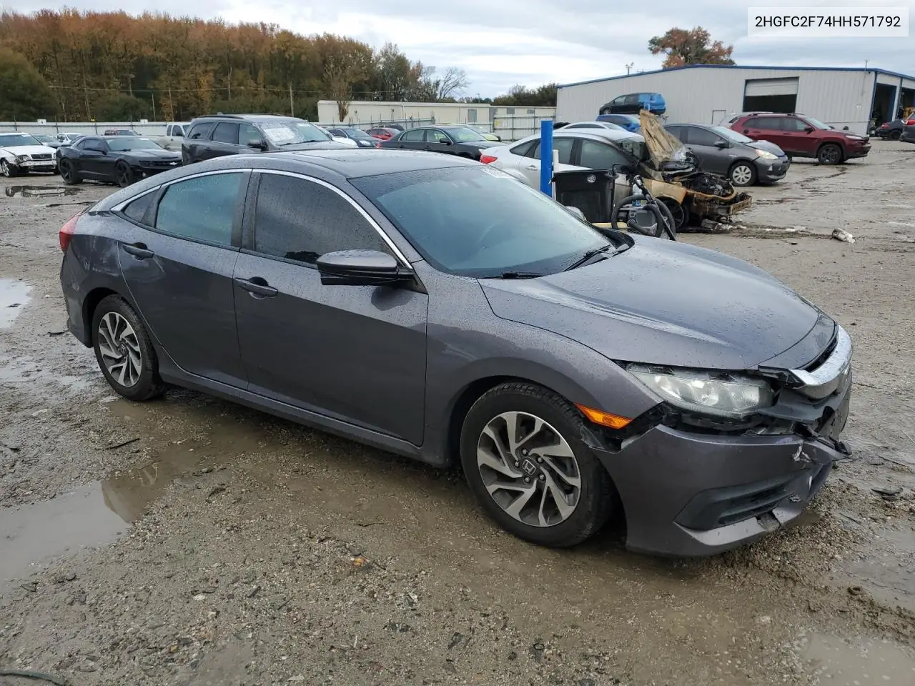 2HGFC2F74HH571792 2017 Honda Civic Ex