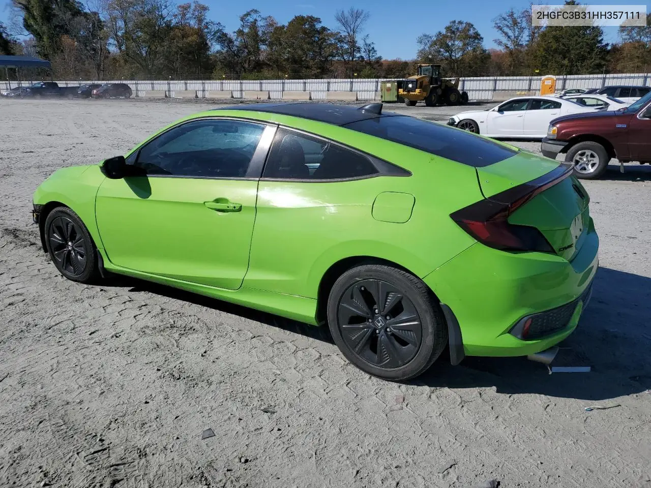 2HGFC3B31HH357111 2017 Honda Civic Ex