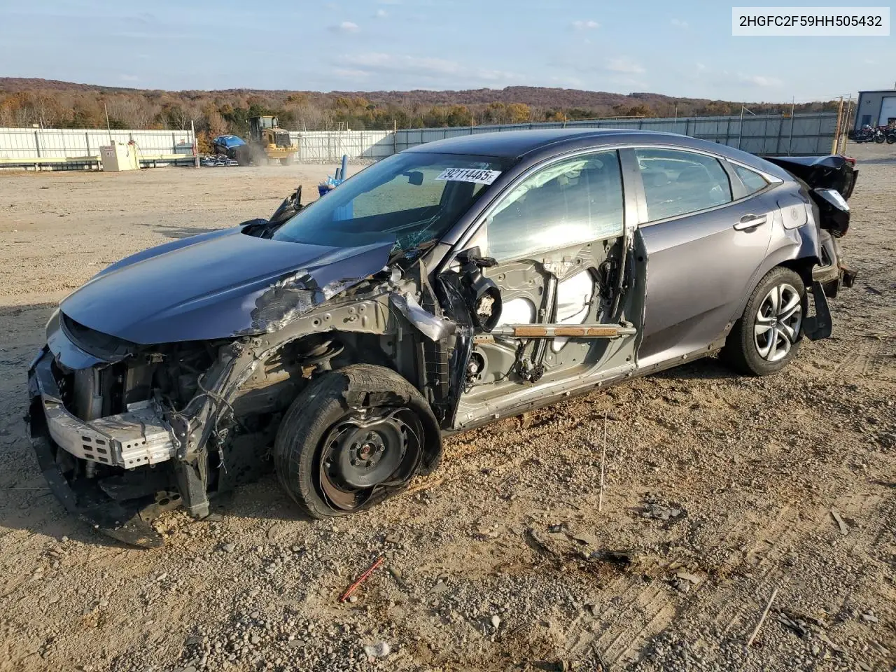 2HGFC2F59HH505432 2017 Honda Civic Lx