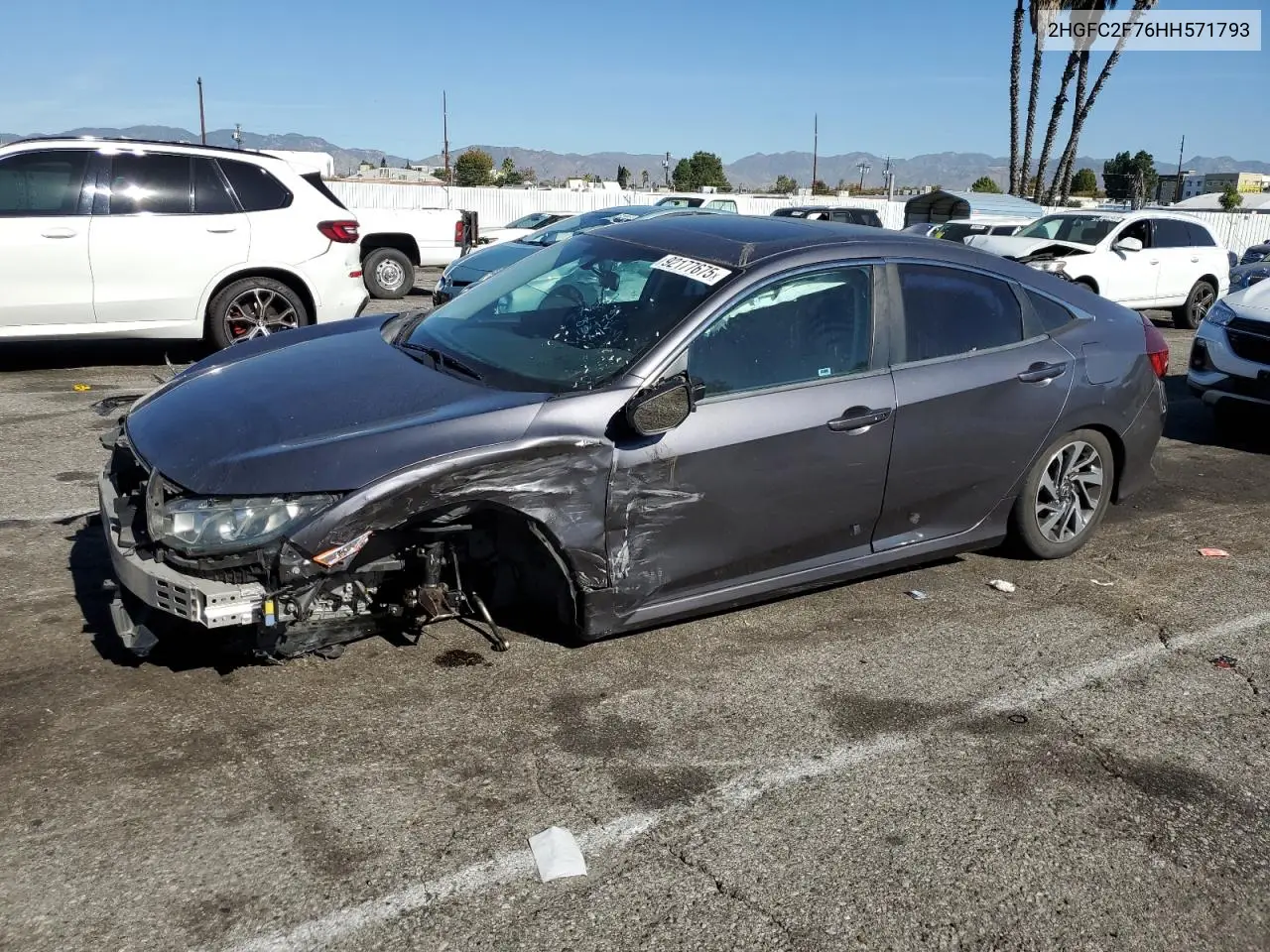 2HGFC2F76HH571793 2017 Honda Civic Ex