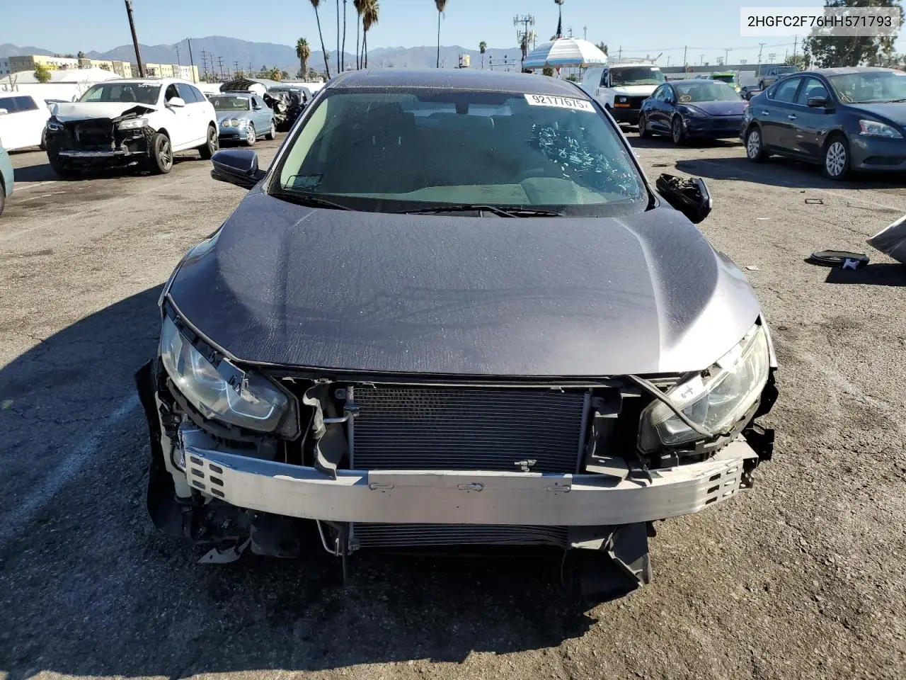 2HGFC2F76HH571793 2017 Honda Civic Ex