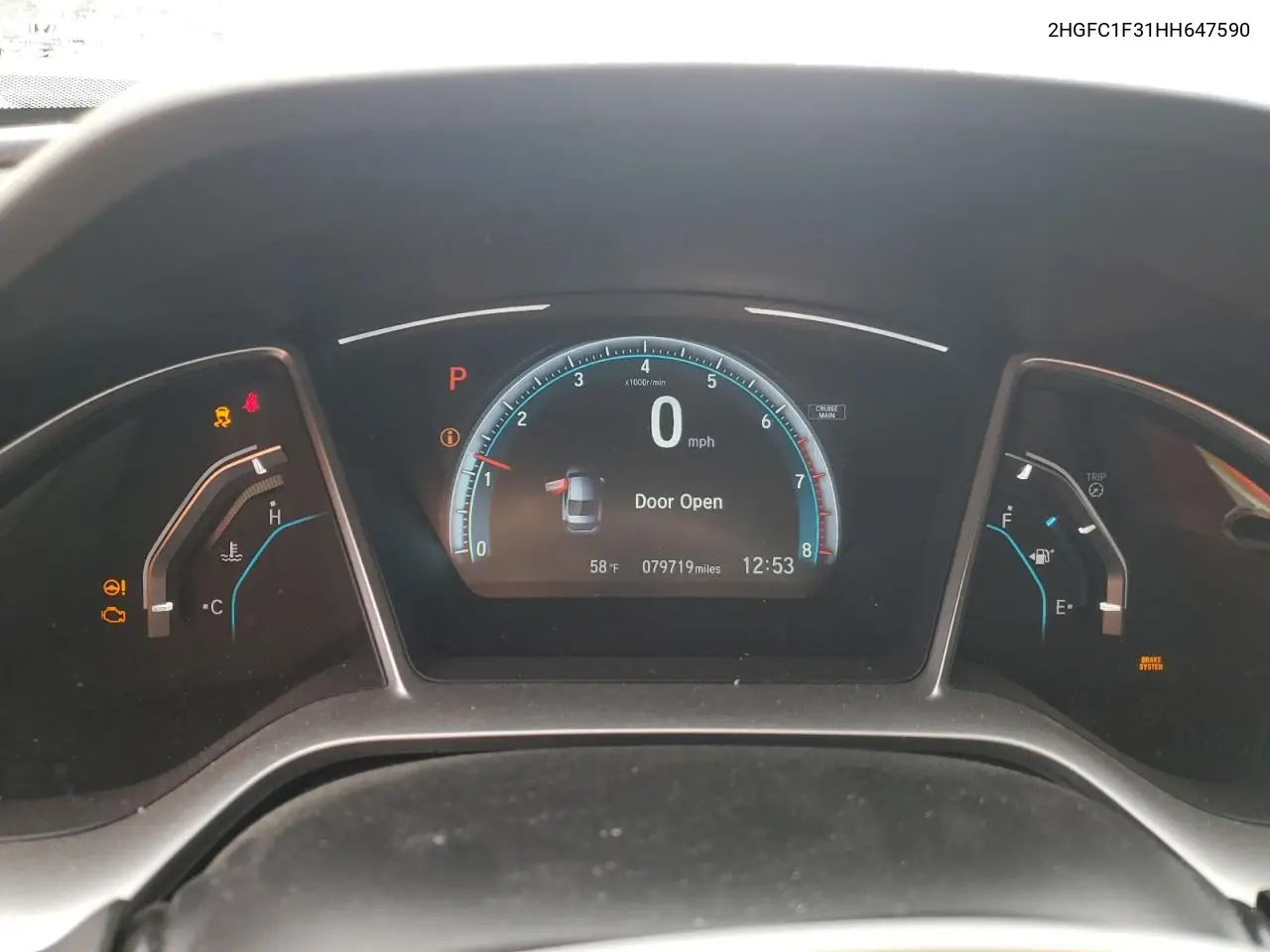 2HGFC1F31HH647590 2017 Honda Civic Ex