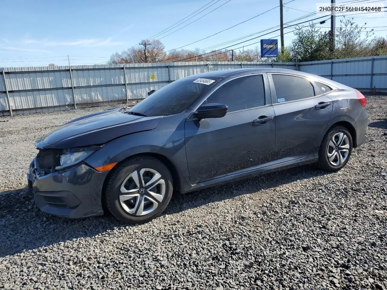 2HGFC2F56HH542468 2017 Honda Civic Lx