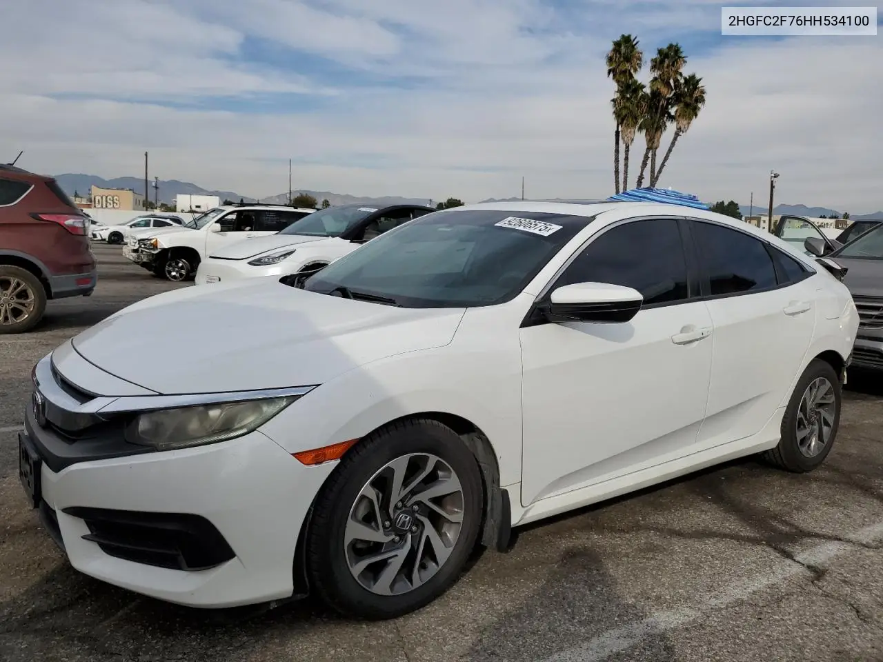 2HGFC2F76HH534100 2017 Honda Civic Ex