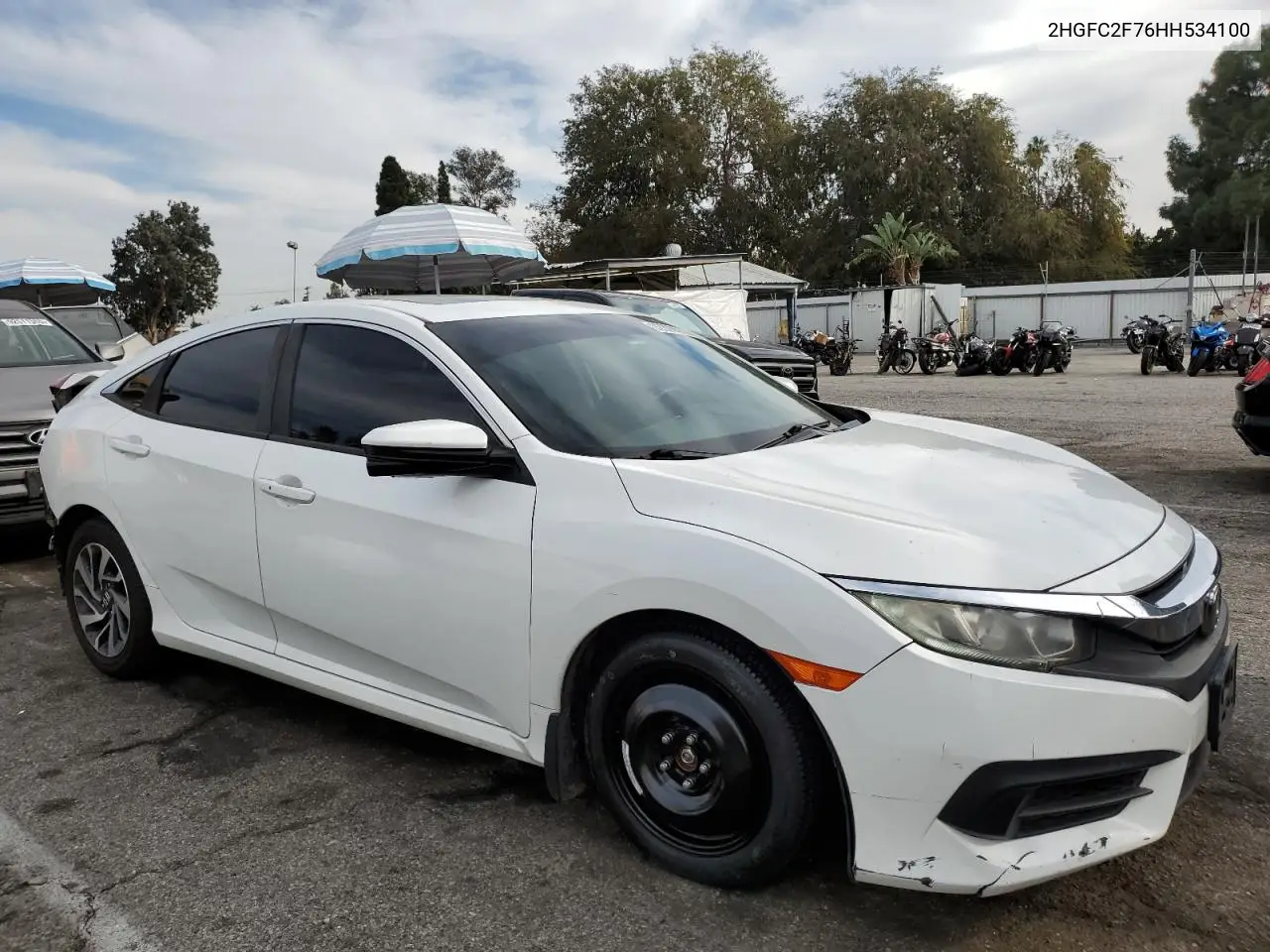 2HGFC2F76HH534100 2017 Honda Civic Ex
