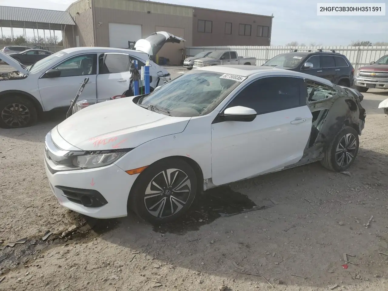 2HGFC3B30HH351591 2017 Honda Civic Ex