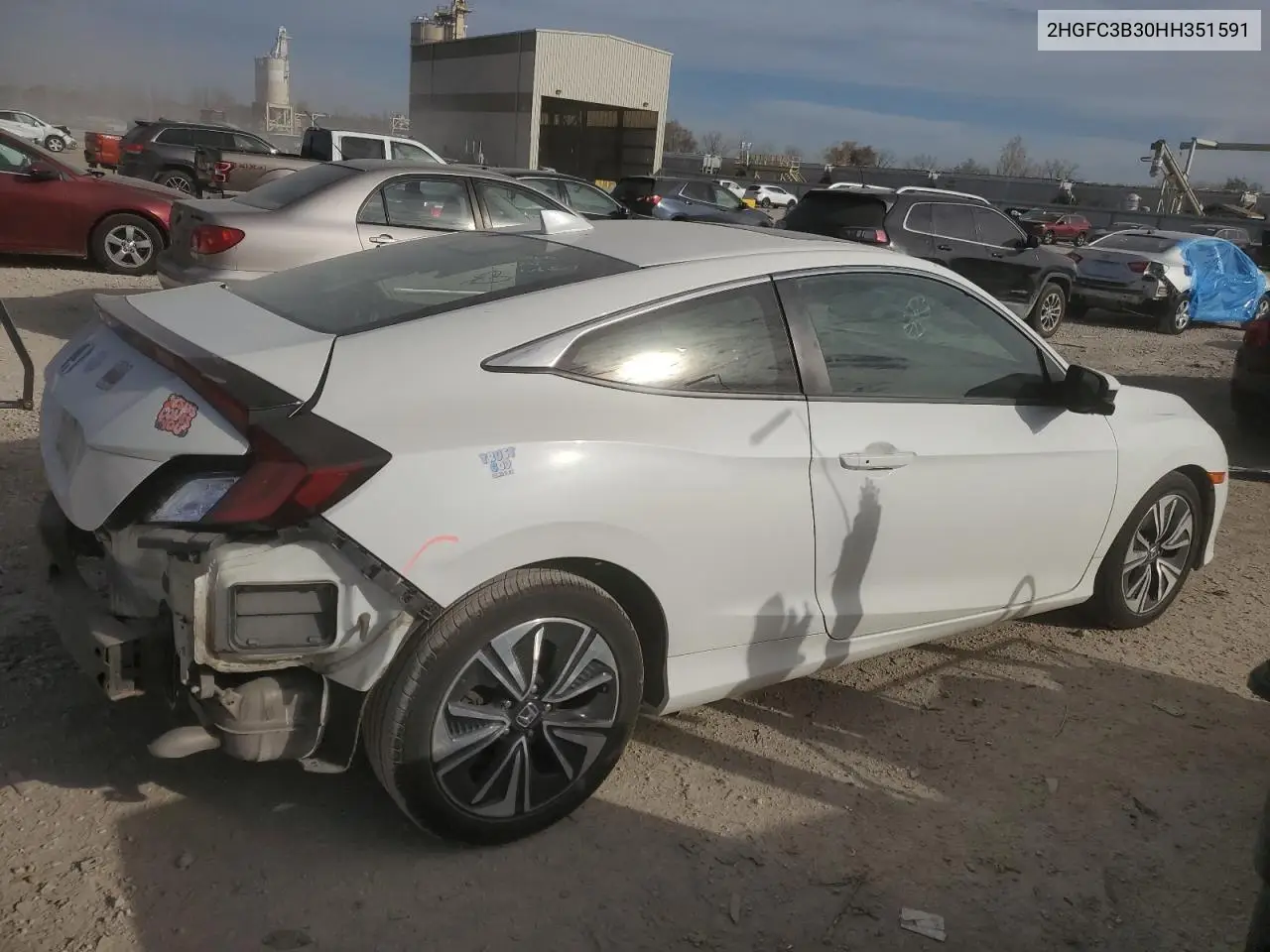 2HGFC3B30HH351591 2017 Honda Civic Ex
