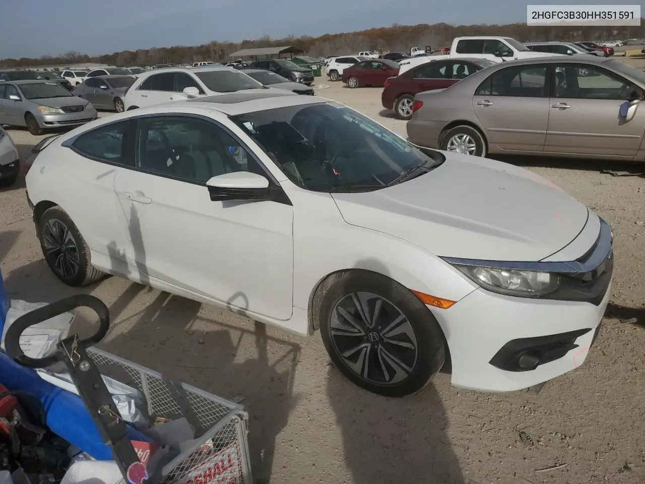 2HGFC3B30HH351591 2017 Honda Civic Ex