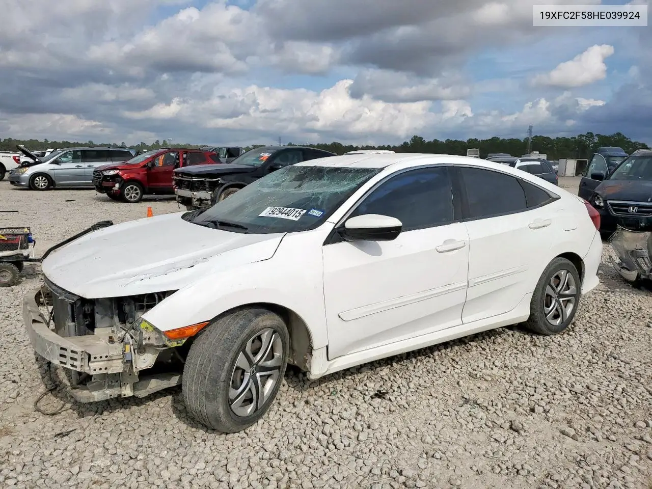19XFC2F58HE039924 2017 Honda Civic Lx