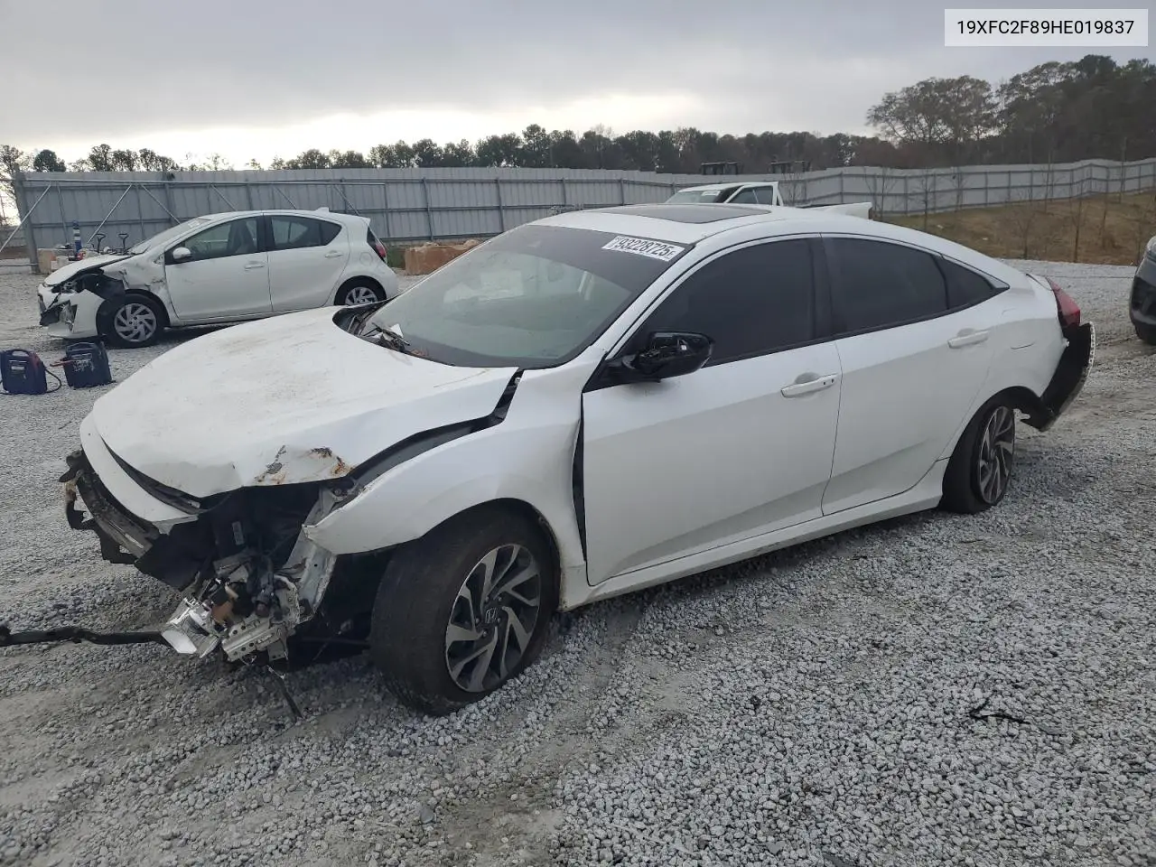 19XFC2F89HE019837 2017 Honda Civic Ex