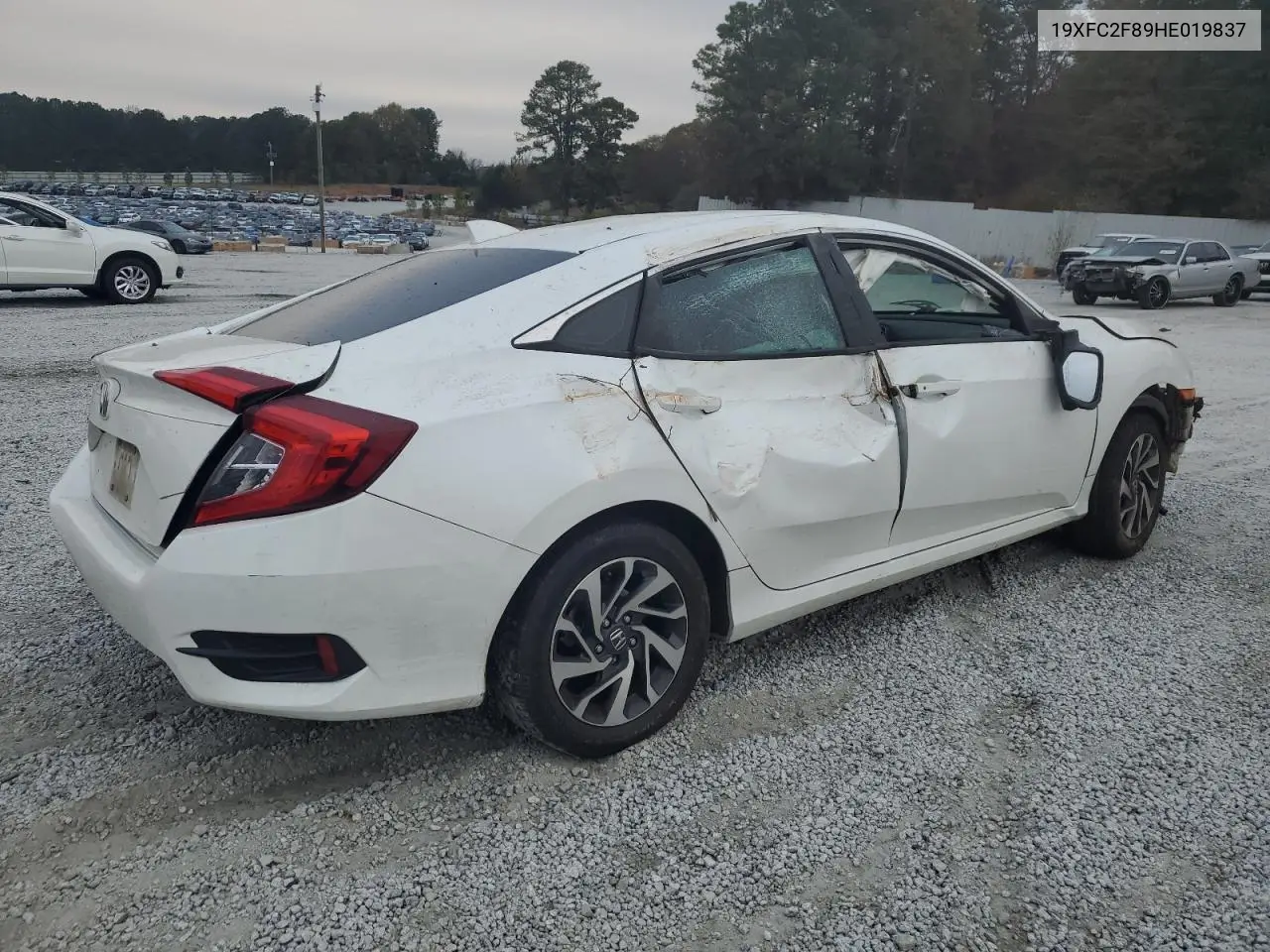 19XFC2F89HE019837 2017 Honda Civic Ex