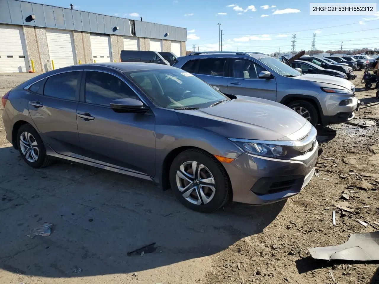 2HGFC2F53HH552312 2017 Honda Civic Lx