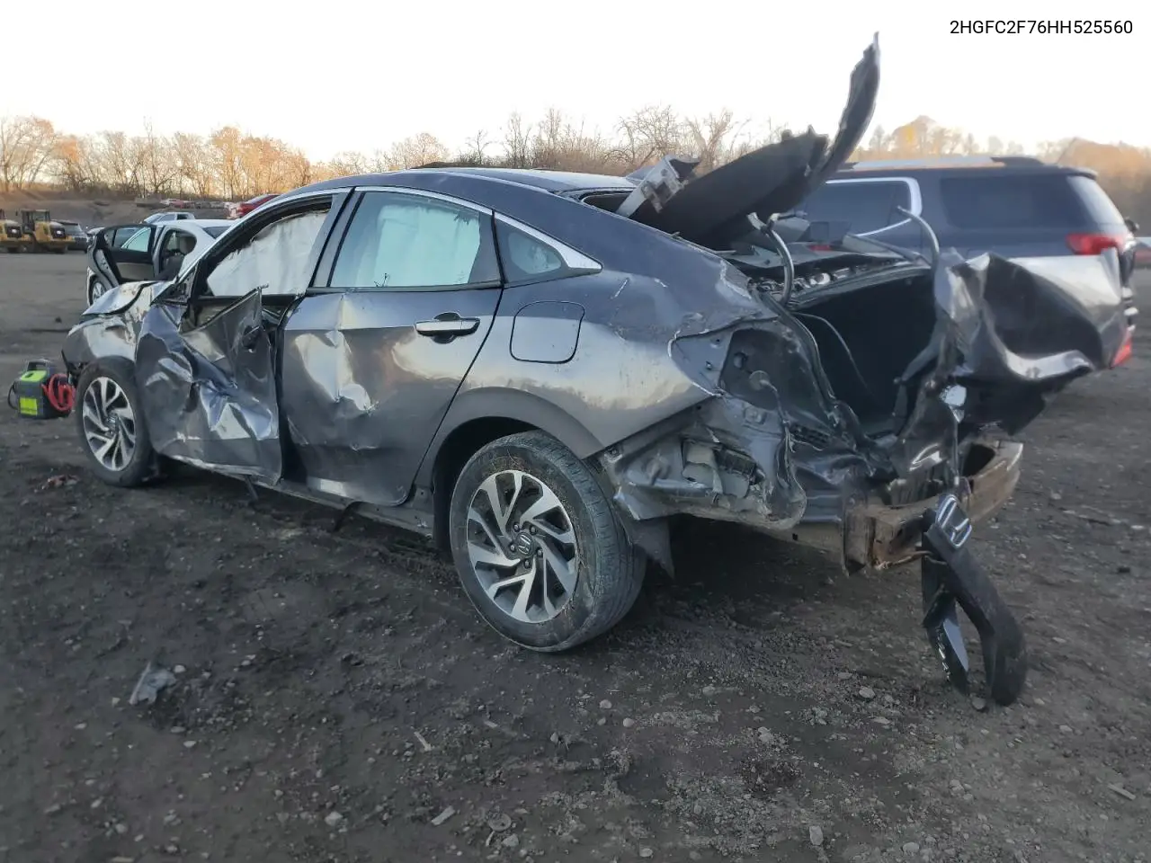 2HGFC2F76HH525560 2017 Honda Civic Ex