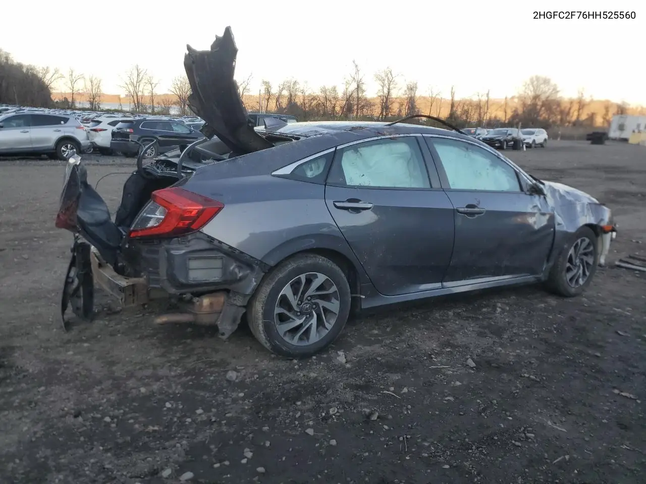 2HGFC2F76HH525560 2017 Honda Civic Ex