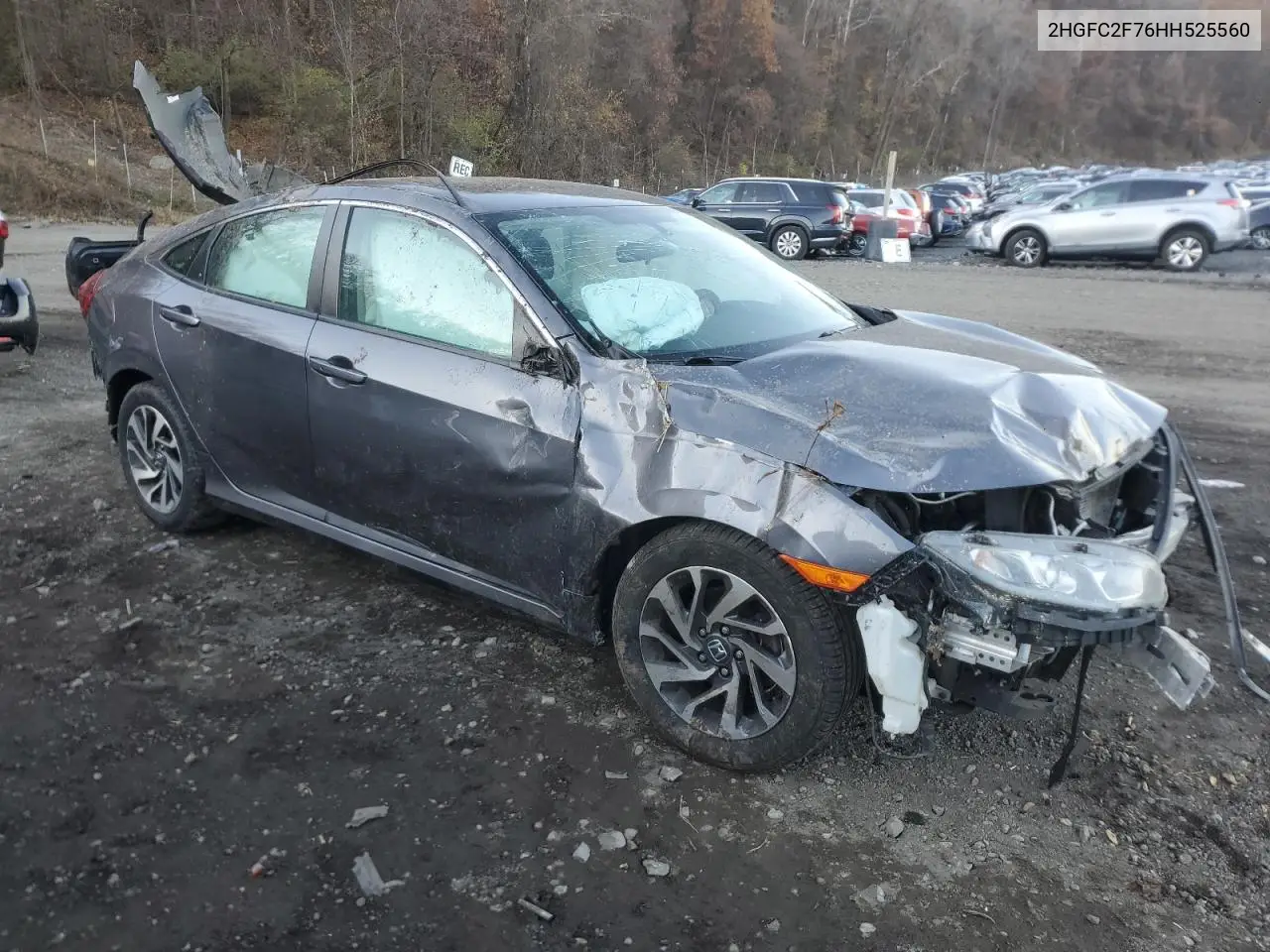 2HGFC2F76HH525560 2017 Honda Civic Ex