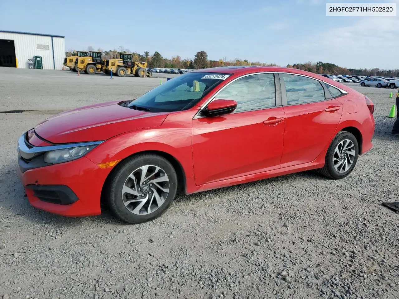 2HGFC2F71HH502820 2017 Honda Civic Ex