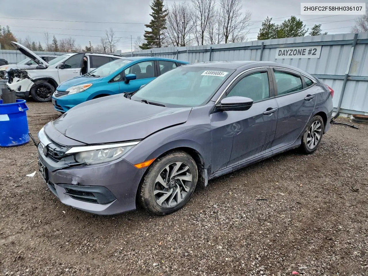 2HGFC2F58HH036107 2017 Honda Civic Lx