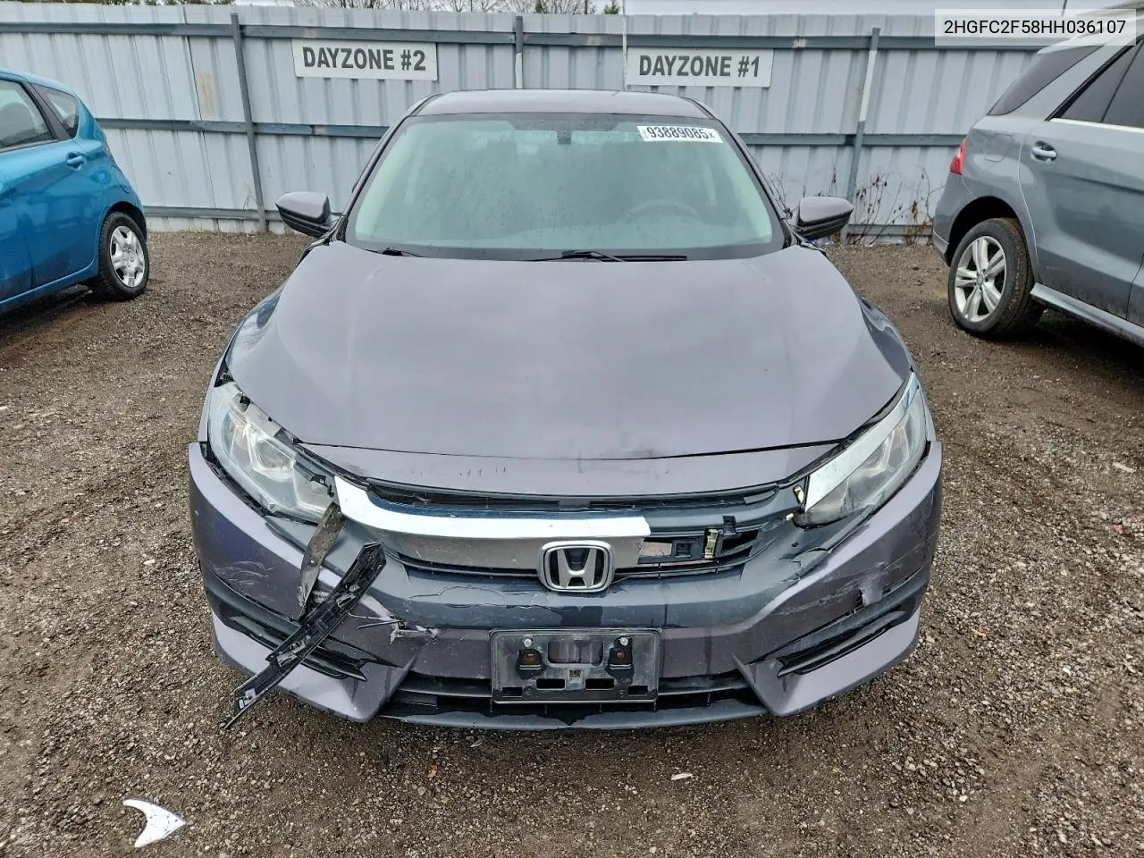 2HGFC2F58HH036107 2017 Honda Civic Lx