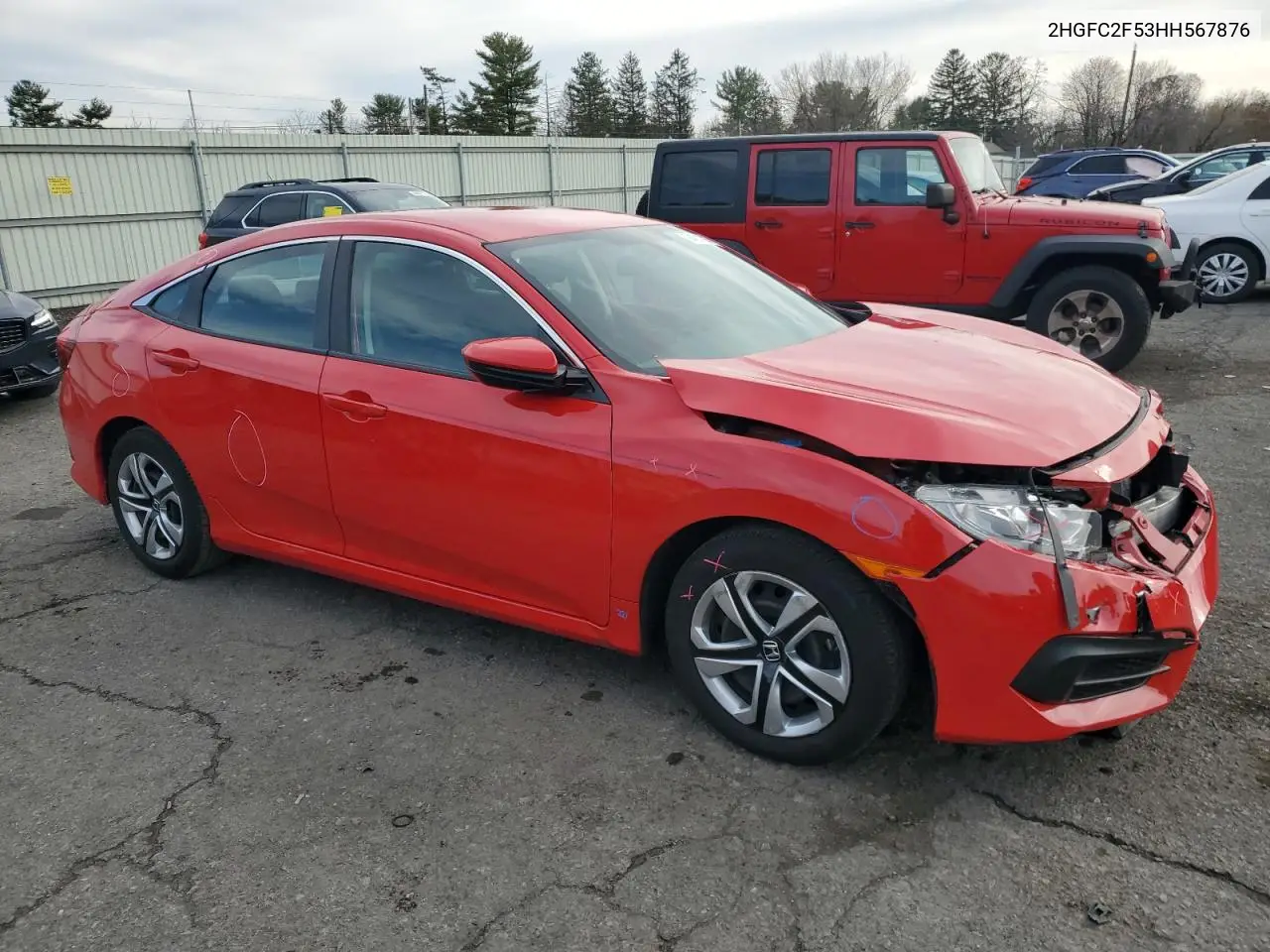 2HGFC2F53HH567876 2017 Honda Civic Lx