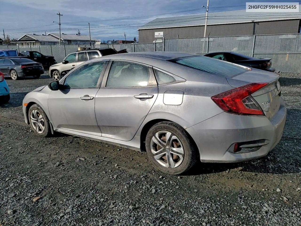 2HGFC2F59HH025455 2017 Honda Civic Lx