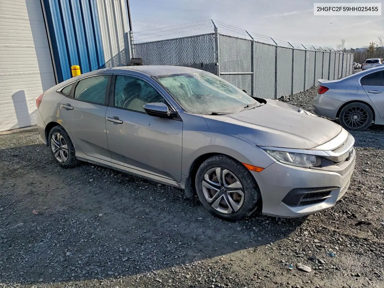 2HGFC2F59HH025455 2017 Honda Civic Lx