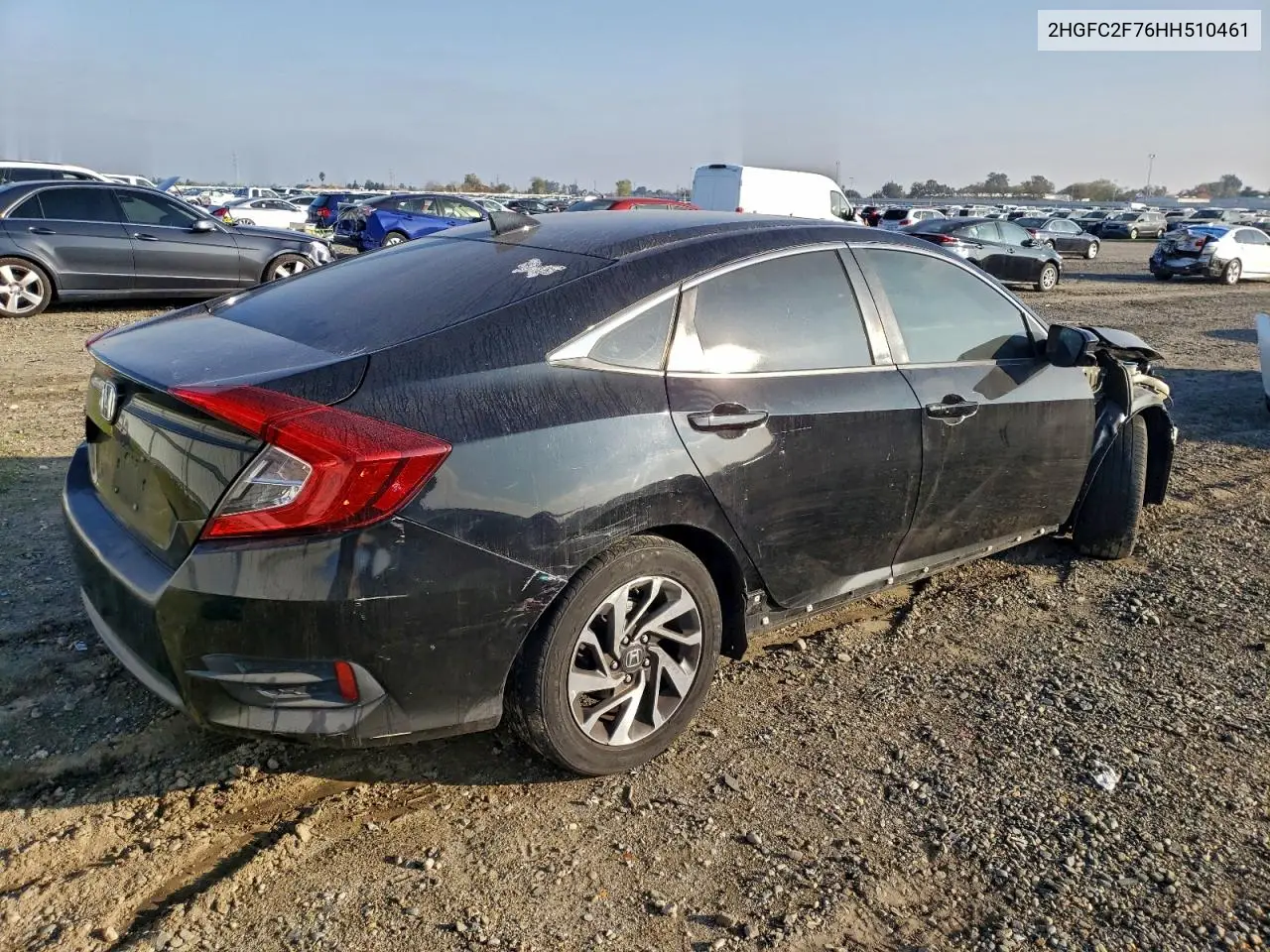 2HGFC2F76HH510461 2017 Honda Civic Ex