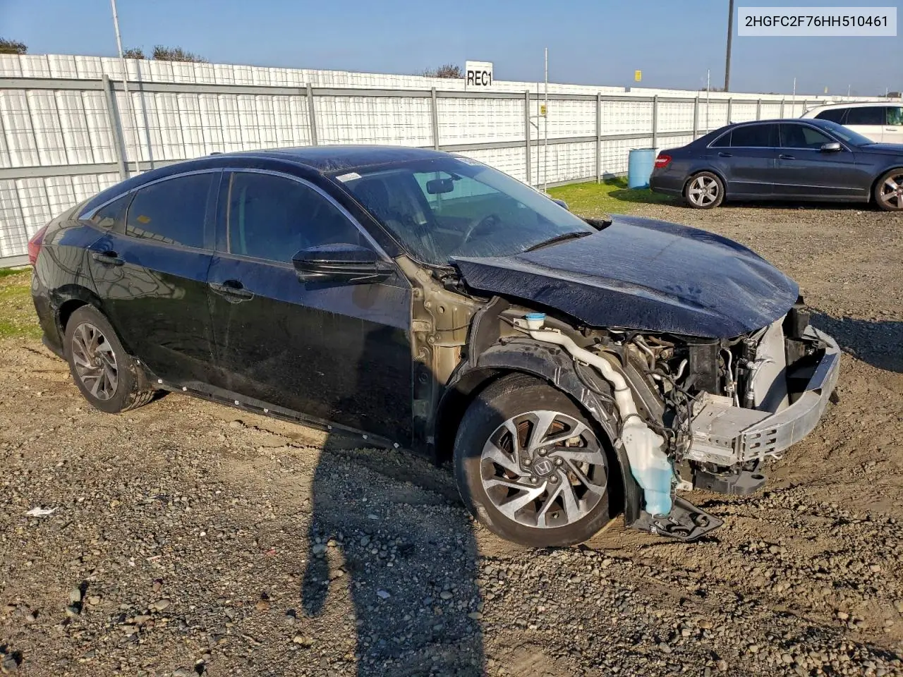 2HGFC2F76HH510461 2017 Honda Civic Ex
