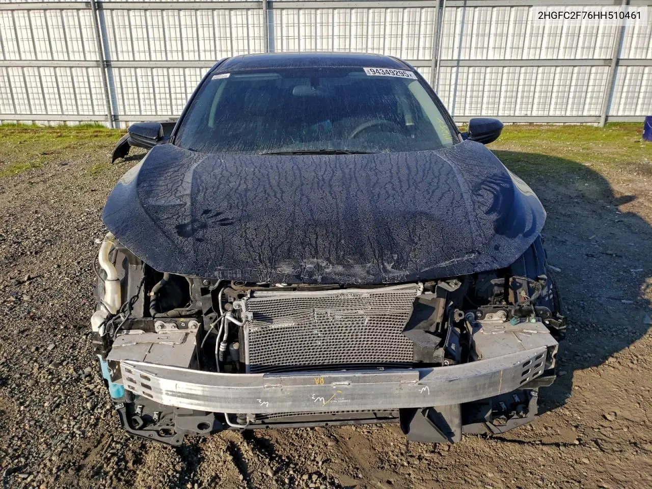 2HGFC2F76HH510461 2017 Honda Civic Ex