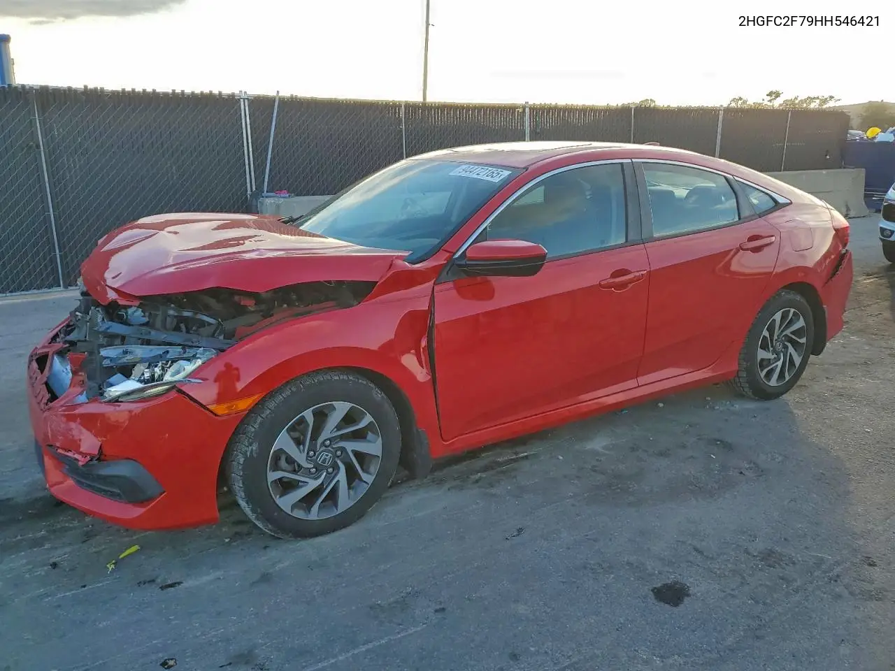 2HGFC2F79HH546421 2017 Honda Civic Ex