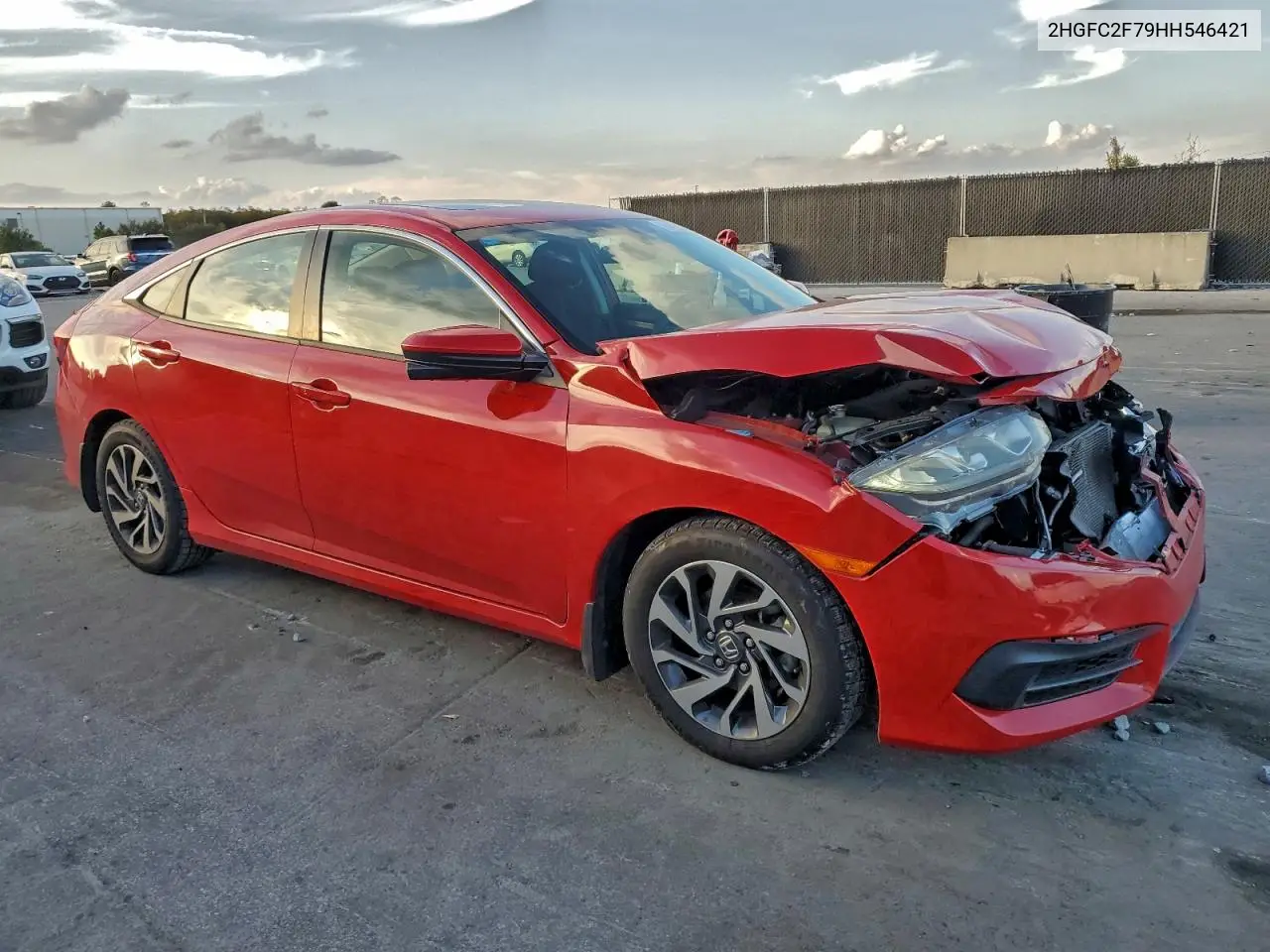 2HGFC2F79HH546421 2017 Honda Civic Ex