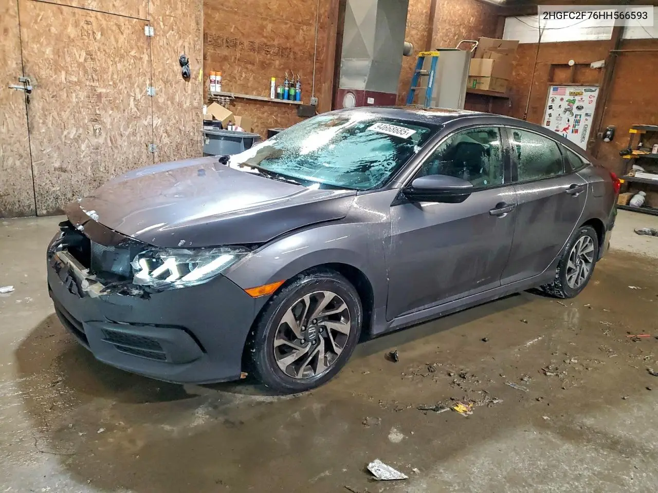 2HGFC2F76HH566593 2017 Honda Civic Ex