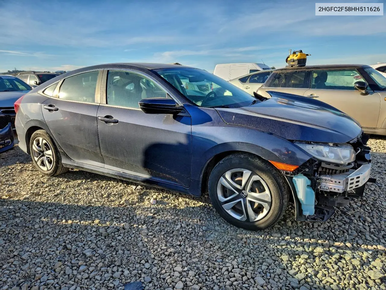 2HGFC2F58HH511626 2017 Honda Civic Lx