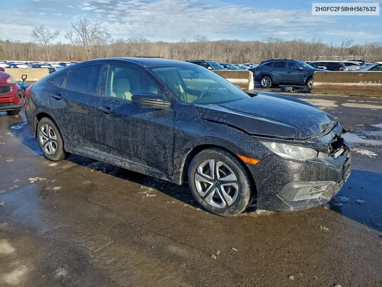 2HGFC2F58HH567632 2017 Honda Civic Lx