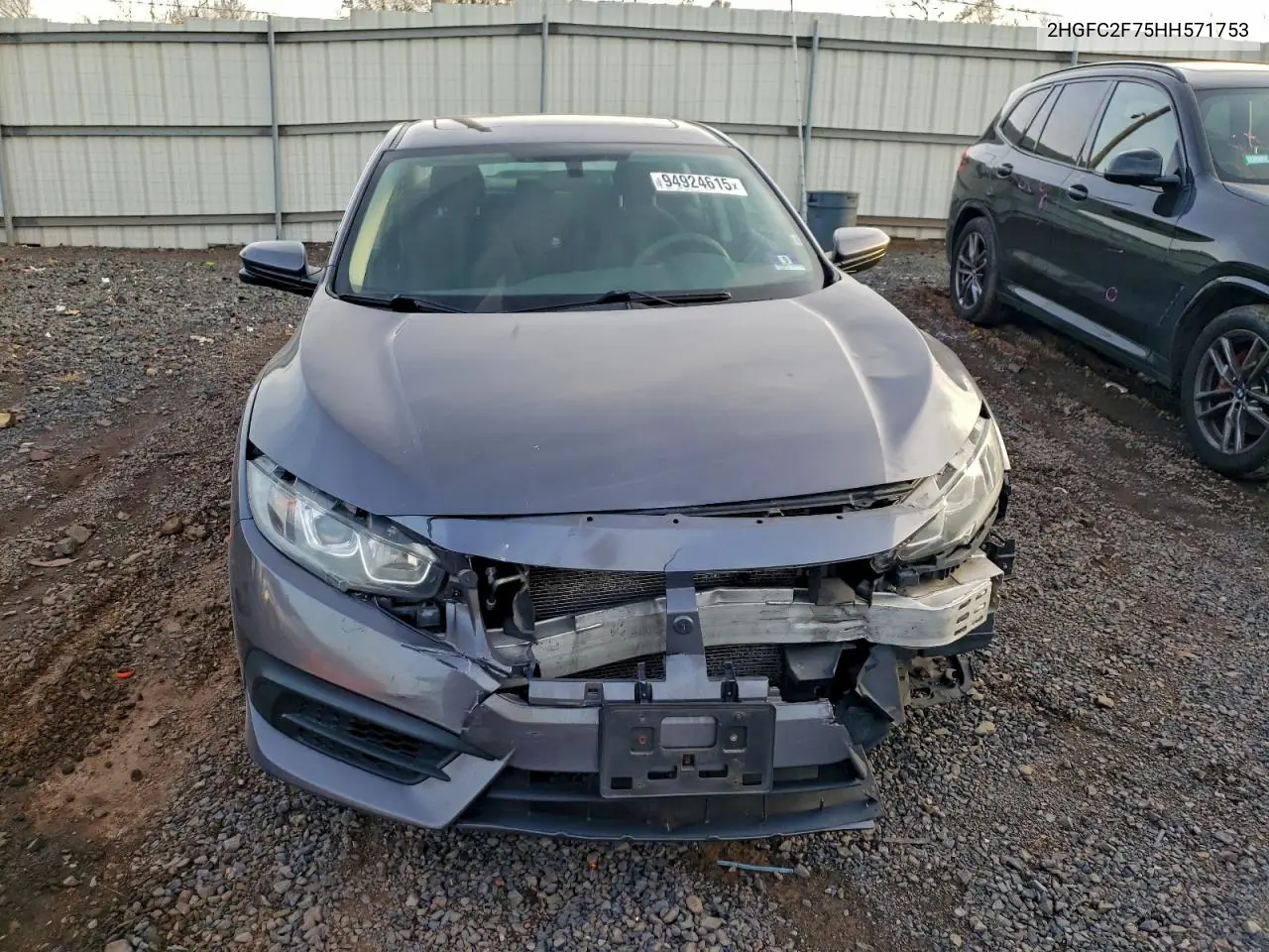 2HGFC2F75HH571753 2017 Honda Civic Ex