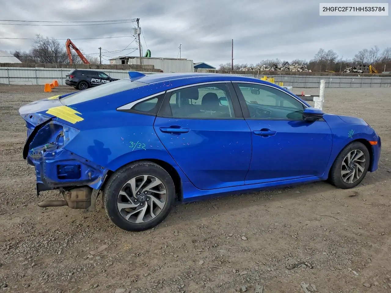 2HGFC2F71HH535784 2017 Honda Civic Ex