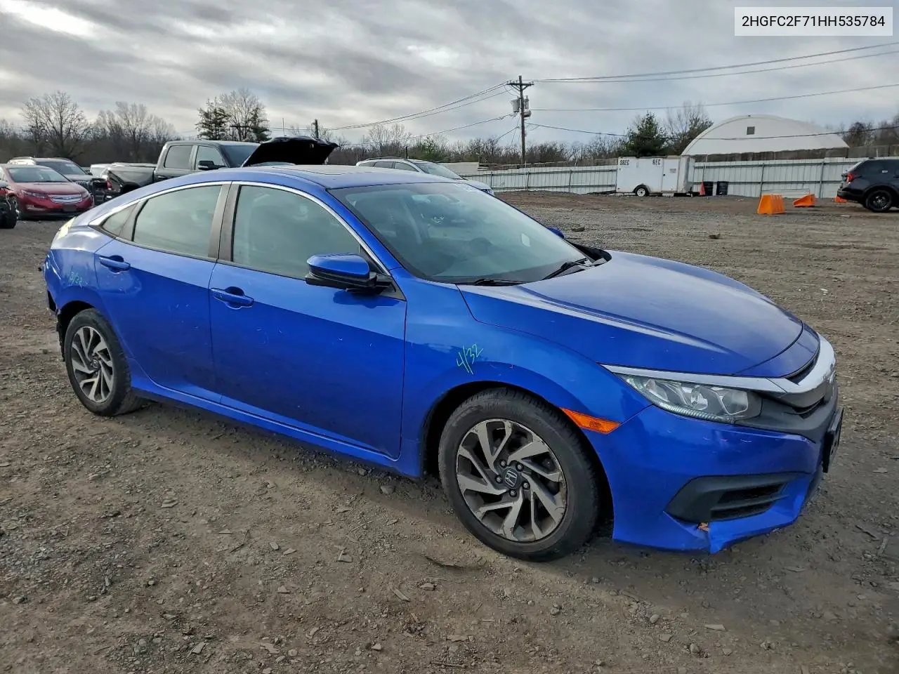 2HGFC2F71HH535784 2017 Honda Civic Ex