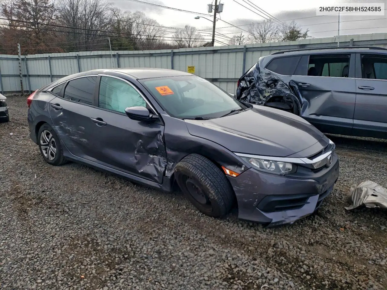 2HGFC2F58HH524585 2017 Honda Civic Lx