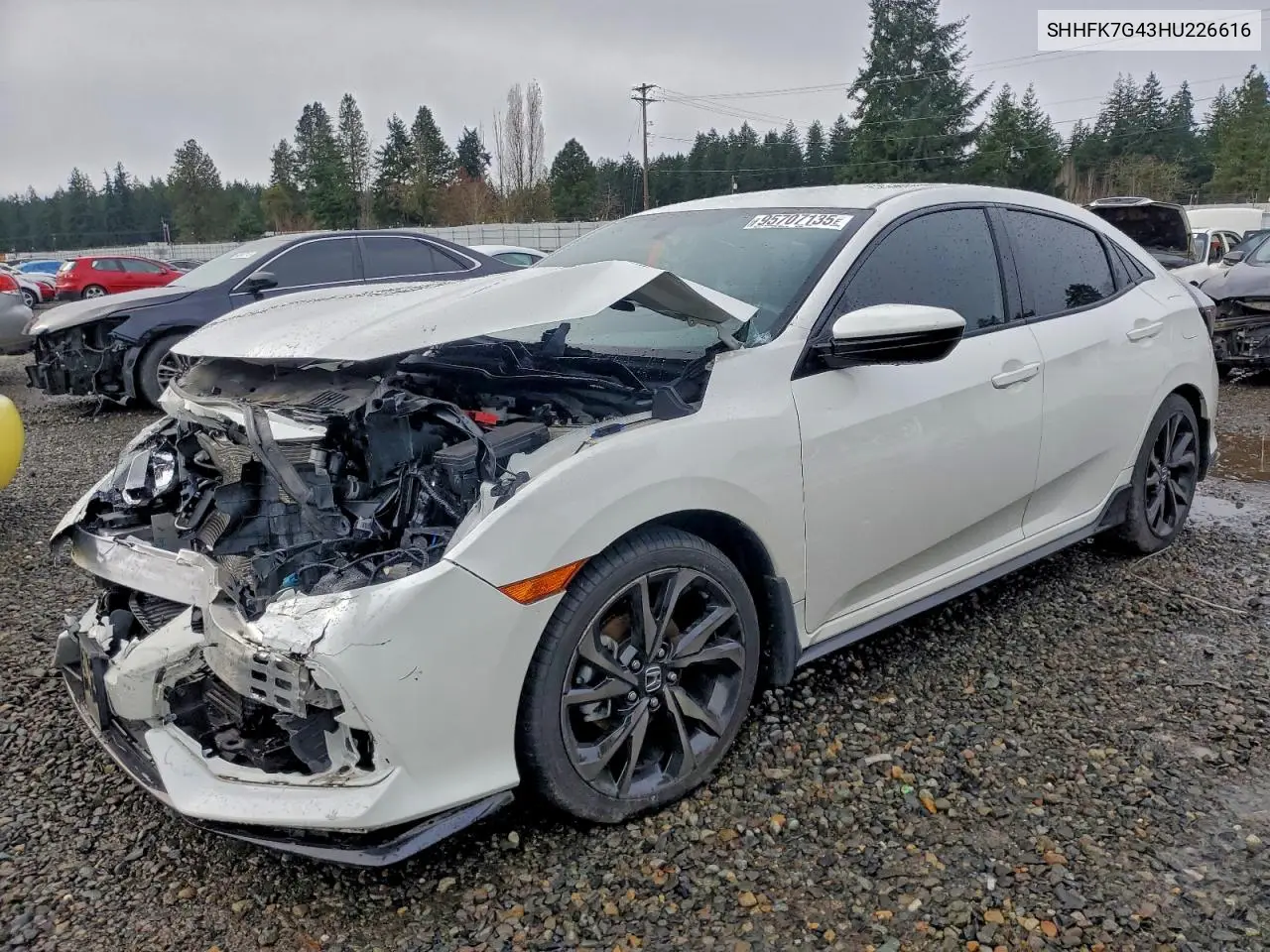 SHHFK7G43HU226616 2017 Honda Civic Sport