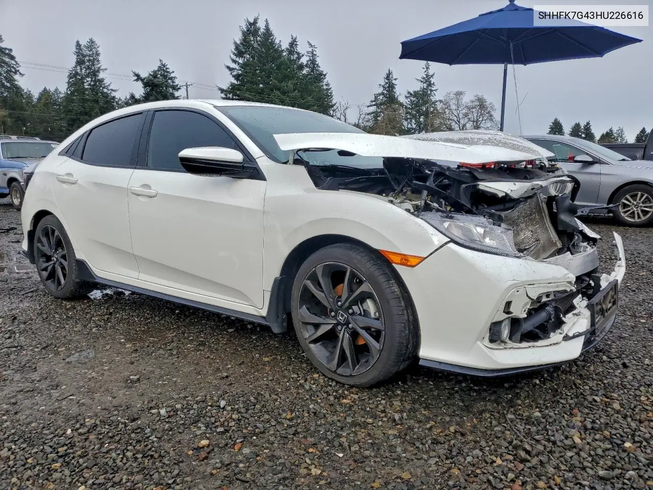 SHHFK7G43HU226616 2017 Honda Civic Sport