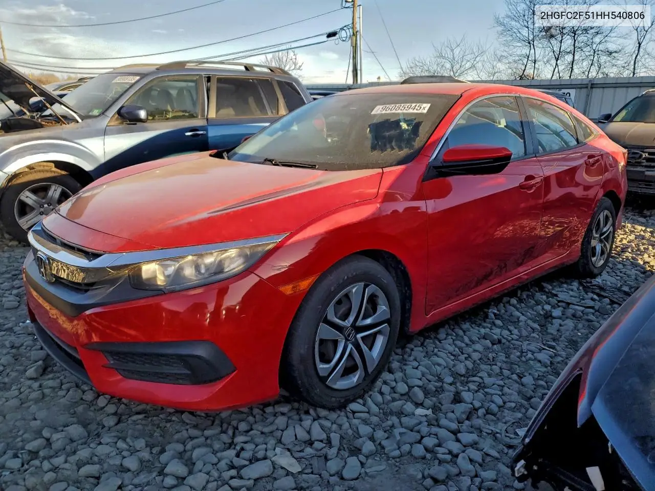 2HGFC2F51HH540806 2017 Honda Civic Lx